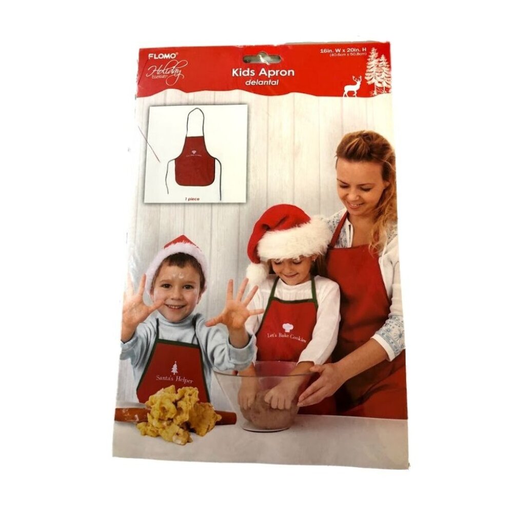 Santas Helper Kids Apron & Chef Hat Set